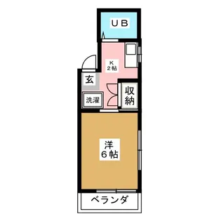コーポ渡辺【4階】の間取り