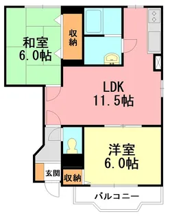 神奈川県平塚市小鍋島【アパート】の間取り