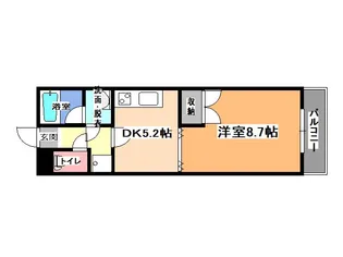 カスティール・イン・宇都宮【4階】の間取り