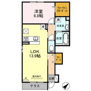 滋賀県彦根市芹川町【アパート】の間取り