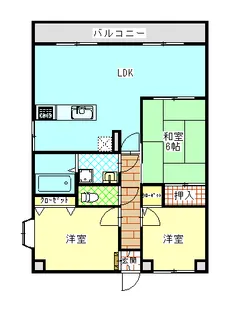 サンロイヤル金生【2階】の間取り