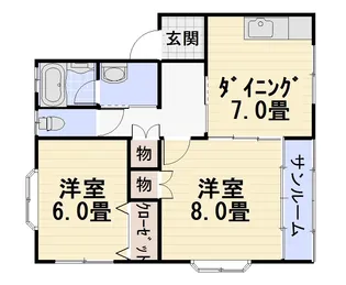 2DKの間取り画像