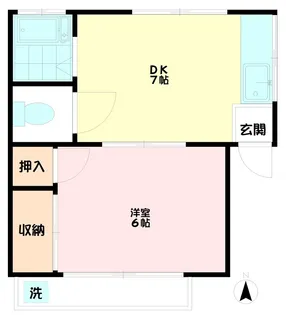 桑子ハイツ【1階】の間取り