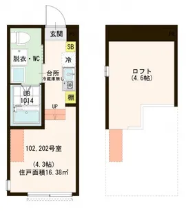 ハーモニーテラス西綾瀬II【2階】の間取り