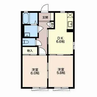 バリュージュ南山 A【1階】の間取り