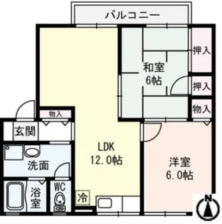 ガーデンハイツ若江東【1階】の間取り