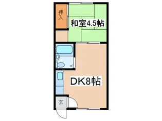 スカイハイツ(愛国西)【1階】の間取り