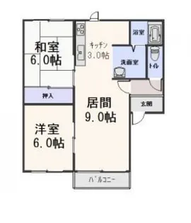 ラ・クール美原【2階】の間取り