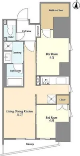 LaSante文京千駄木【14階】の間取り