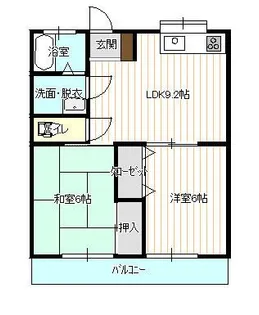 カーディナルB棟【2階】の間取り