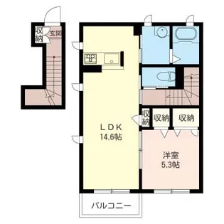 コンフォール学園前A【2階】の間取り