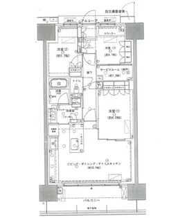 ブランシエラ岡山【2階】の間取り