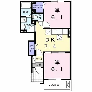 広島県広島市佐伯区五日市町大字下河内【アパート】の間取り