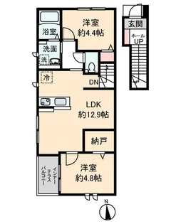 東京都狛江市駒井町2【アパート】の間取り