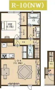 ユーソニアン・三仏生Aの間取り