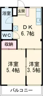 大阪府枚方市南中振1【マンション】の間取り