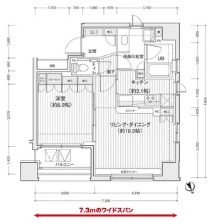 東京都中央区入船3【マンション】の間取り