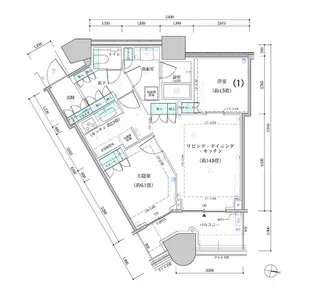 東京都中央区勝どき4【マンション】の間取り