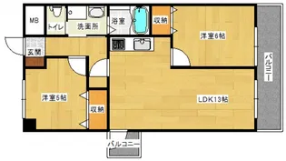 スカイコートタキモト【4階】の間取り
