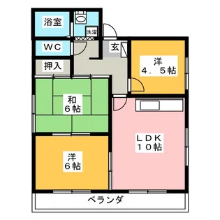 木戸ハイツ2【2階】の間取り