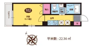 千葉県市川市富浜2【アパート】の間取り