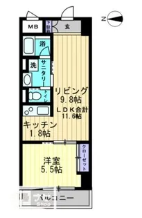 アルファレガロ中央町【3階】の間取り