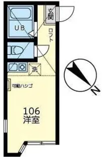ユナイト中野島レーザーディマルコ【1階】の間取り