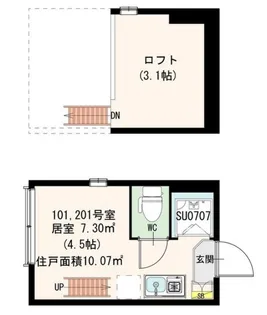 Stage 南台【2階】の間取り