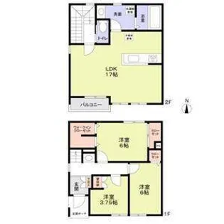 愛知県名古屋市昭和区御器所2【一戸建】の間取り