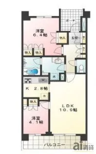 東京都小平市上水本町5【マンション】の間取り