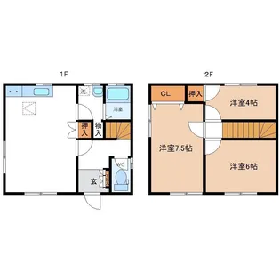 福島県郡山市緑町【一戸建】の間取り