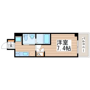 レジディア仙台上杉【8階】の間取り