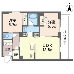 ヒルズスカイガーデン【1階】の間取り
