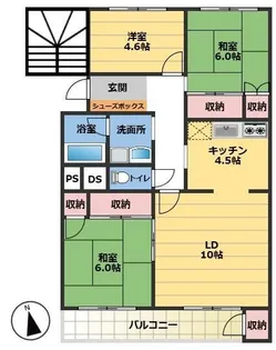 夏見台オークホームズ【5階】の間取り