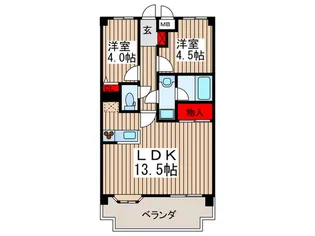 ワコーレ春日部【4階】の間取り