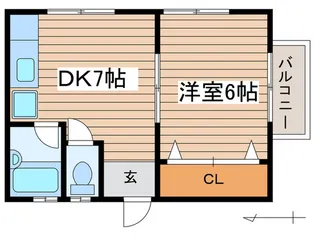 ハイツ菊住【2階】の間取り