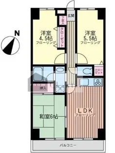 ルミエール山本【6階】の間取り