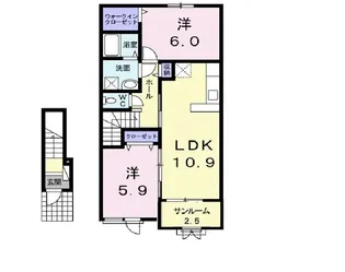 ベルエキップIII【2階】の間取り