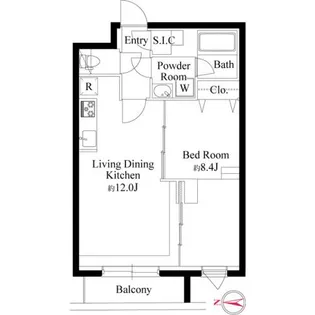 グランパセオ代々木上原II【2階】の間取り