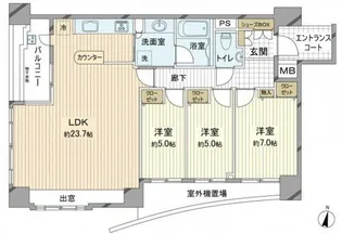 パークハウス紙屋町【8階】の間取り