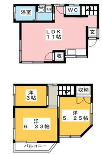 東京都練馬区練馬4【一戸建】の間取り