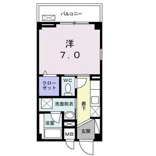 ベルルーチェ糀谷【2階】の間取り