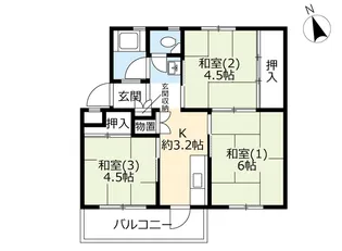 UR高根台【1階】の間取り