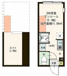 ハーモニーテラス・プリマ カーサ【2階】の間取り