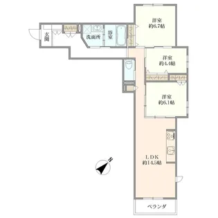 ヘーベルVillage横須賀うみかぜ公園【2階】の間取り