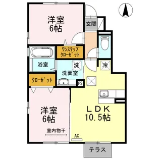 アーバンキャンドルIIB【1階】の間取り