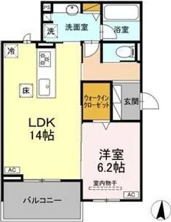 セレスティア本荘中ノ町 B【1階】の間取り