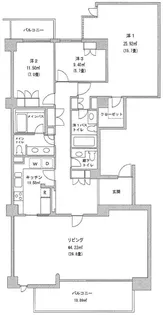 駒沢ガーデンハウス【2階】の間取り