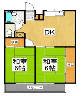 リバーサイド・オクダI【1階】の間取り