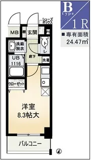 ウィスタリア新北野【7階】の間取り